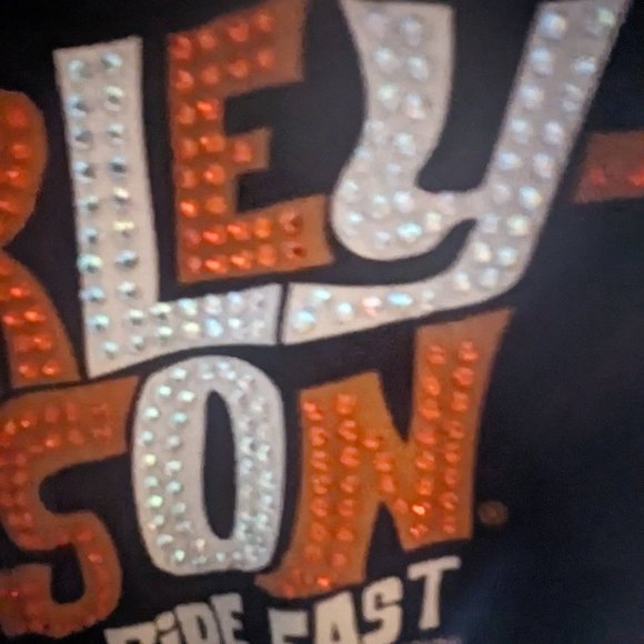 Woman's Harley Davidson Racing Tee Shirt - Picture 2 of 5